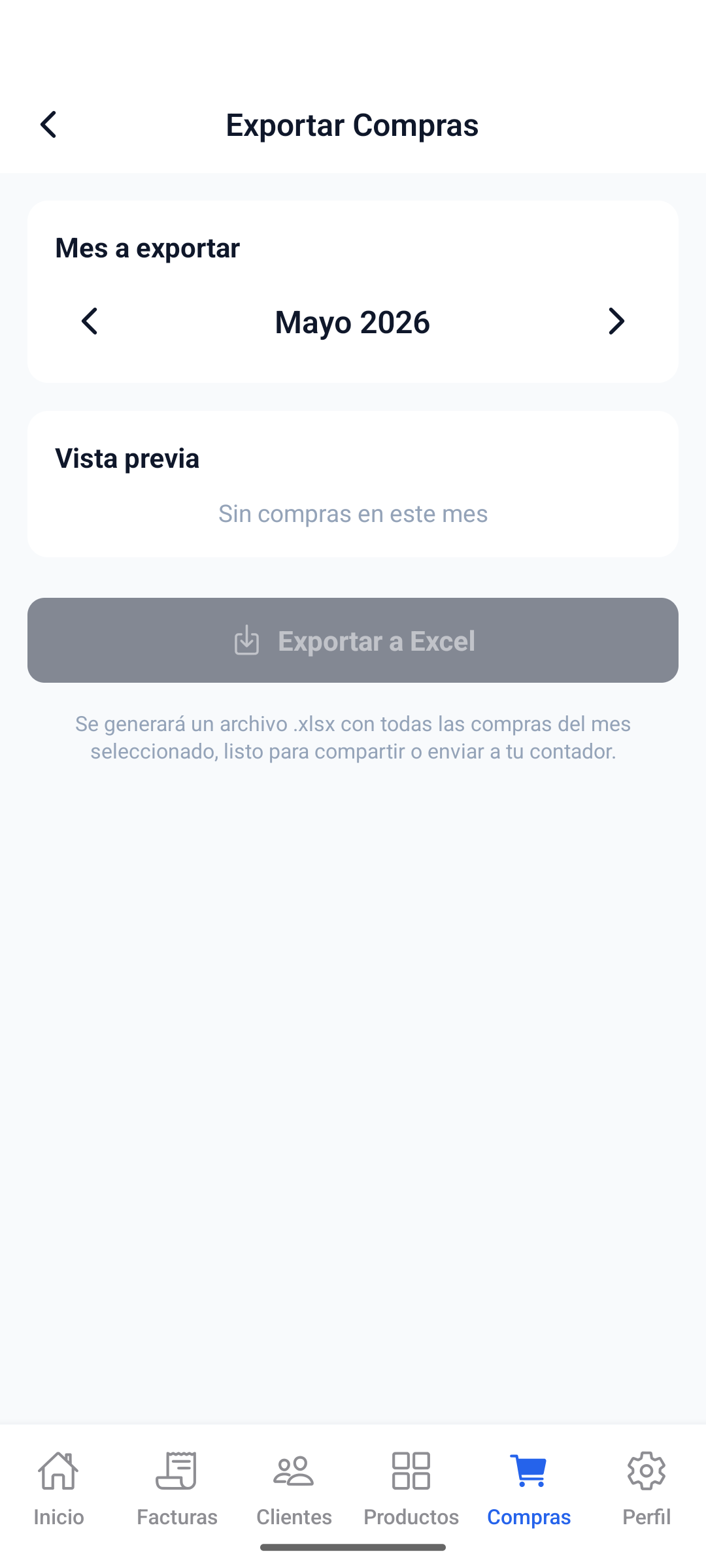Presione el icono de descarga en la pantalla de Compras.