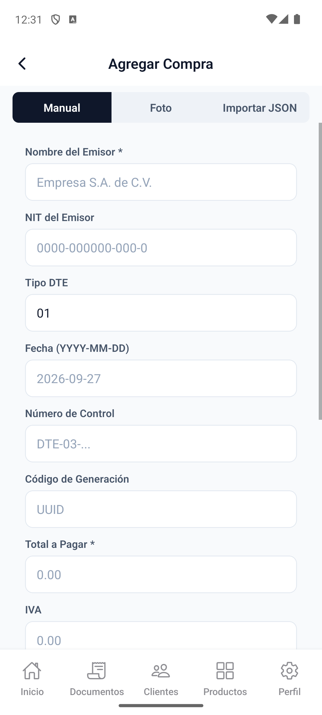 OCR DefaultManualTab