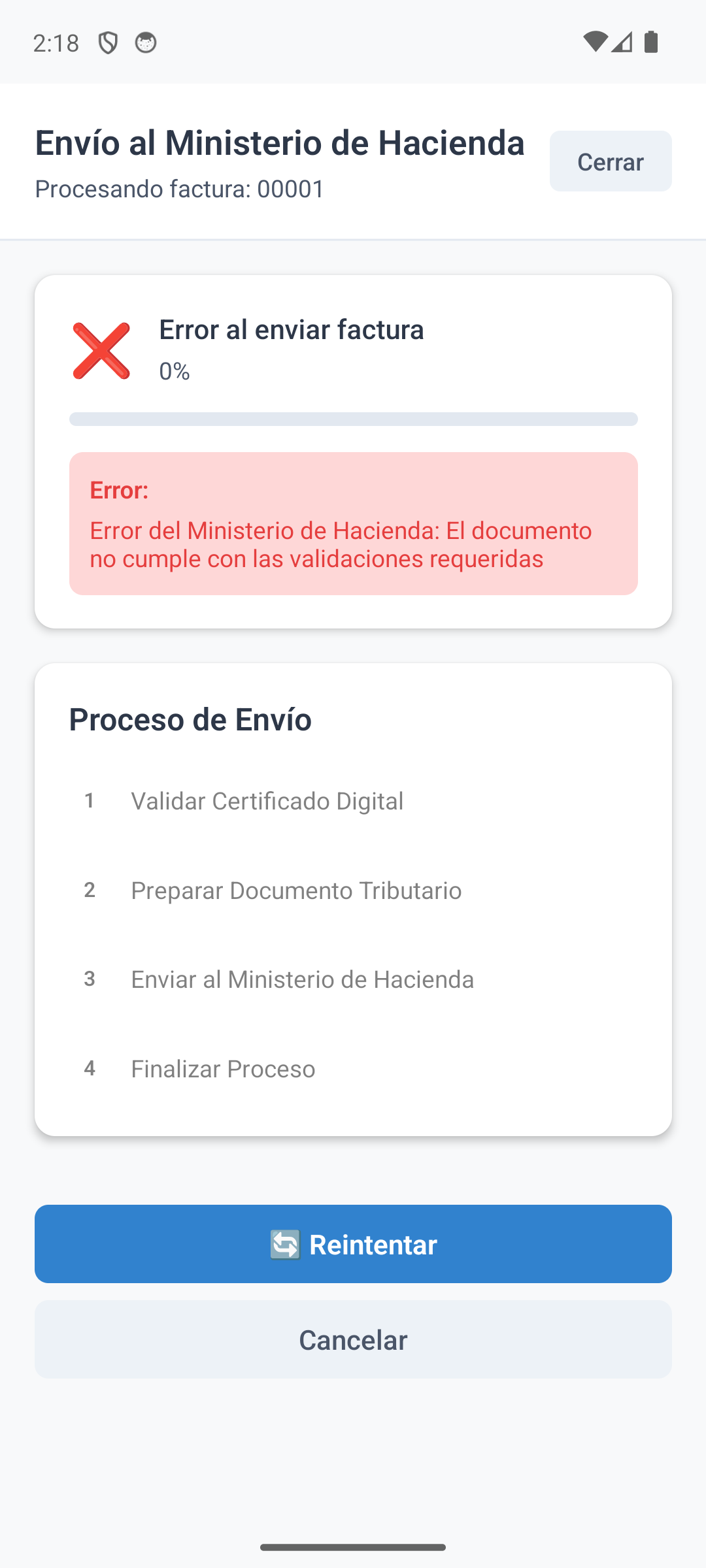 Navegue a la lista de facturas.