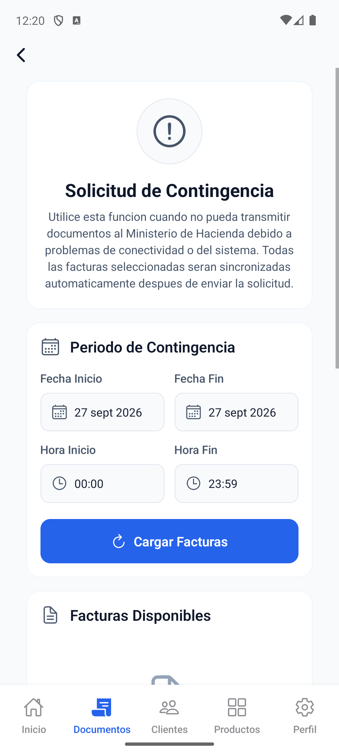 Contingency Screen With Invoices