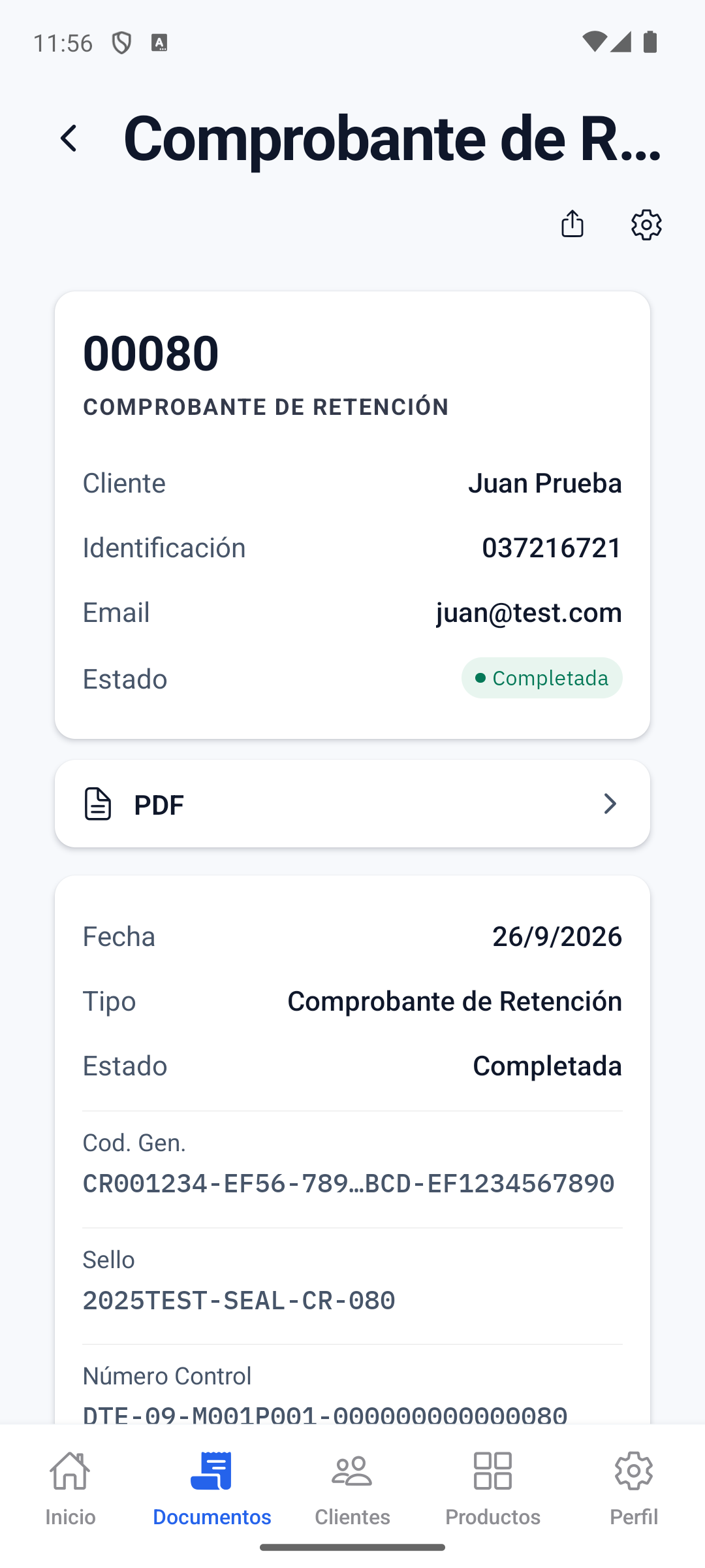 CR TypeLabel Completada