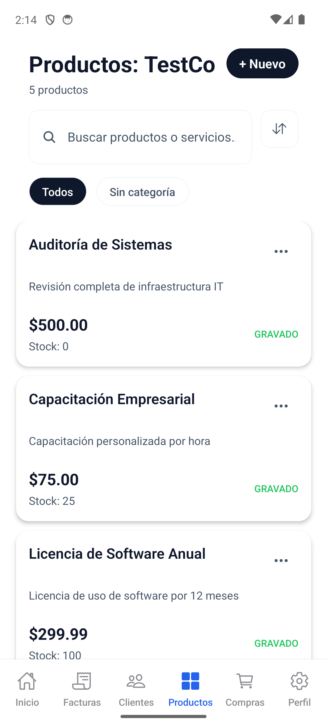 Seleccione la pestana
