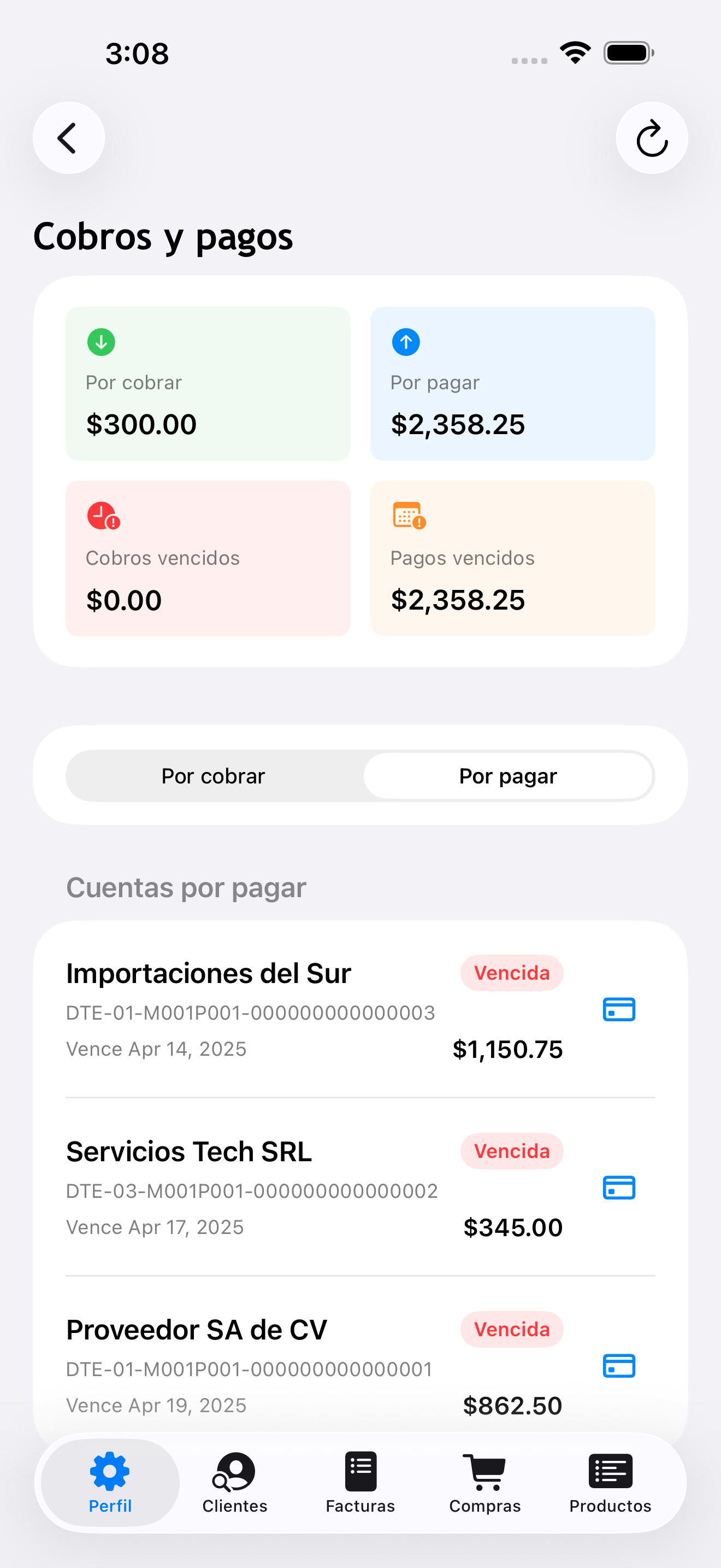 Finance Receivables Payables